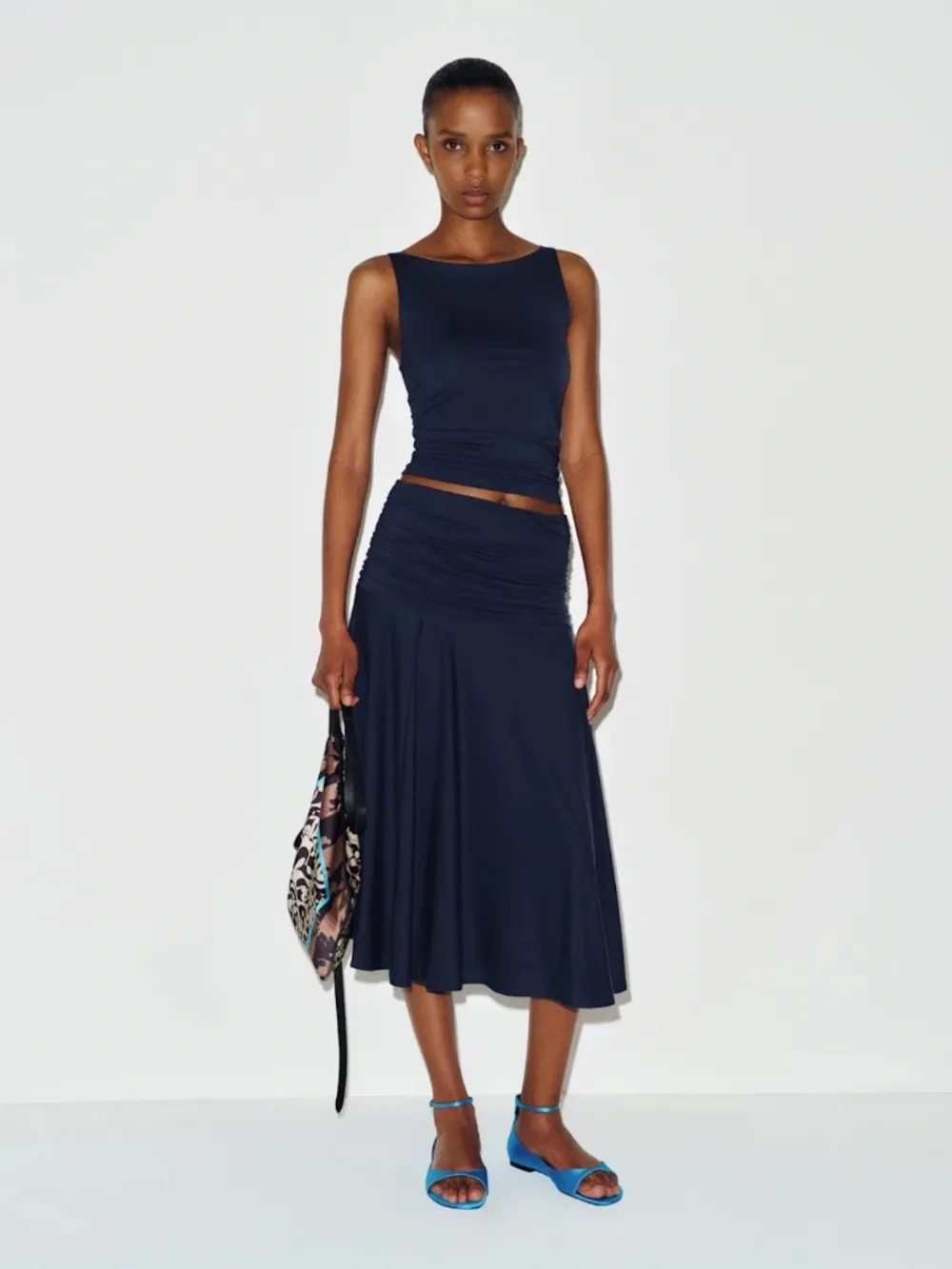 Reformation Demi Knit Two Piece Blue - Size M